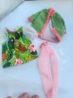 Vintage Skipper Barbie Doll Schools Cool Floral Dress, jacket and panty hose