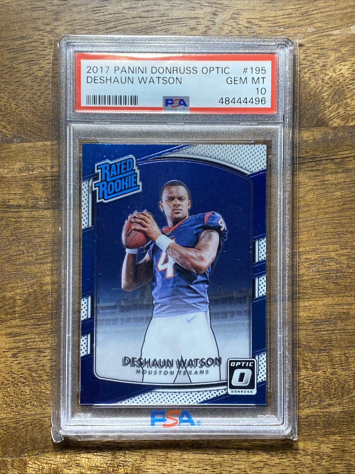 Deshaun Watson RC 2017 Panini Donruss Optic #195 Rookie PSA 10