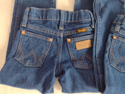 Wrangler Slim Fit Dark Wash Jeans With Adjustable Waistband Boy's 4 Pair Of 2 - Picture 3 of 7