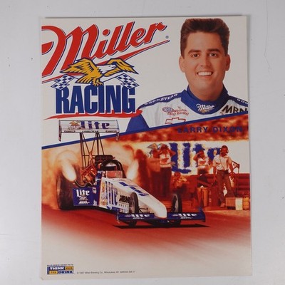 Larry Dixon NHRA Top Fuel Drag Racing Heldenkarte Miller 1997