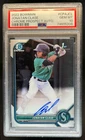 2022 Bowman Jonatan Clase Chrome Auto 1st Prospect #CPA-JCL Mariners PSA 10