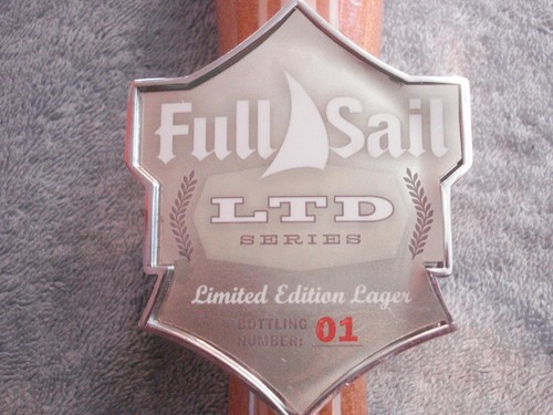 FULL SAIL LTD SERIES - LMT. ED. LAGER - BOTTLING NUMBER 01 BEER TAP HANDLE (11") - Picture 5 of 7