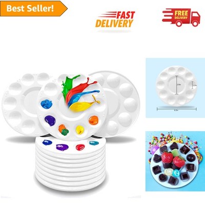 Multi-Purpose Plastic Paint Palettes - Perfect for Art Class & Parties (12 pcs)