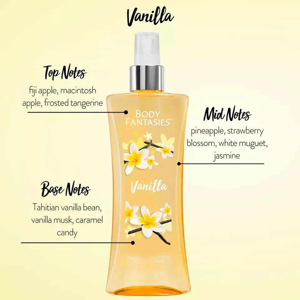 Body Fantasies Signature Fragrance Body Spray, Vanilla, 8 fl