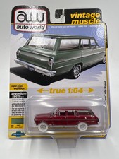 Auto World Ultra Red Chase Vintage Muscle Release 7 Version B 1963 Chevy II Nova