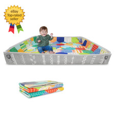 Foldable Soft Foam Play Mat Reversible 57X57  Baby Mat for Floor Time