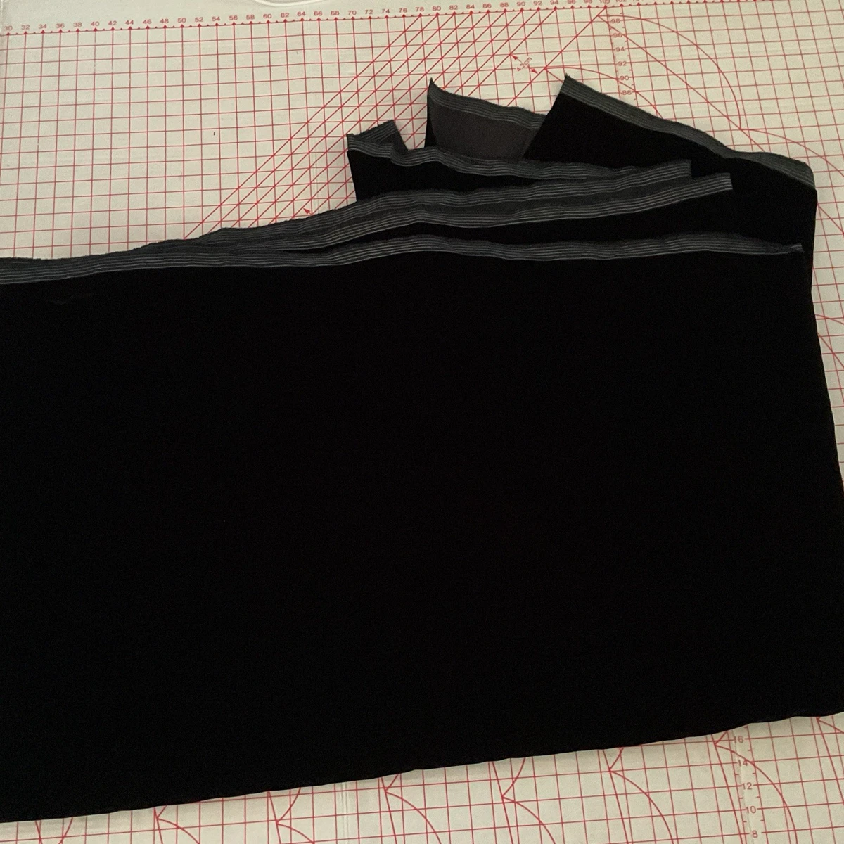 Approx 3.8 metres Velvet Feel Fabric Width 108cm colour Black