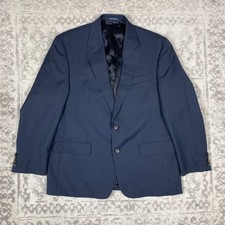 Polo Ralph Lauren Blazer Mens Two Button Cotton Blue Blazer- Size 42R