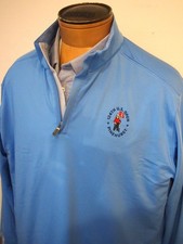 Bobby Jones Scorecard Pinehurst 124 US Open 1/4 Zip Pullover XXL $145 Sky Blue