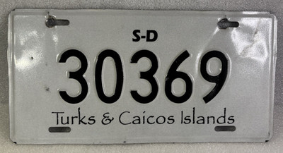 Turks- und Caicosinseln Selbstfahrer (Mietwagen) Nummernschild