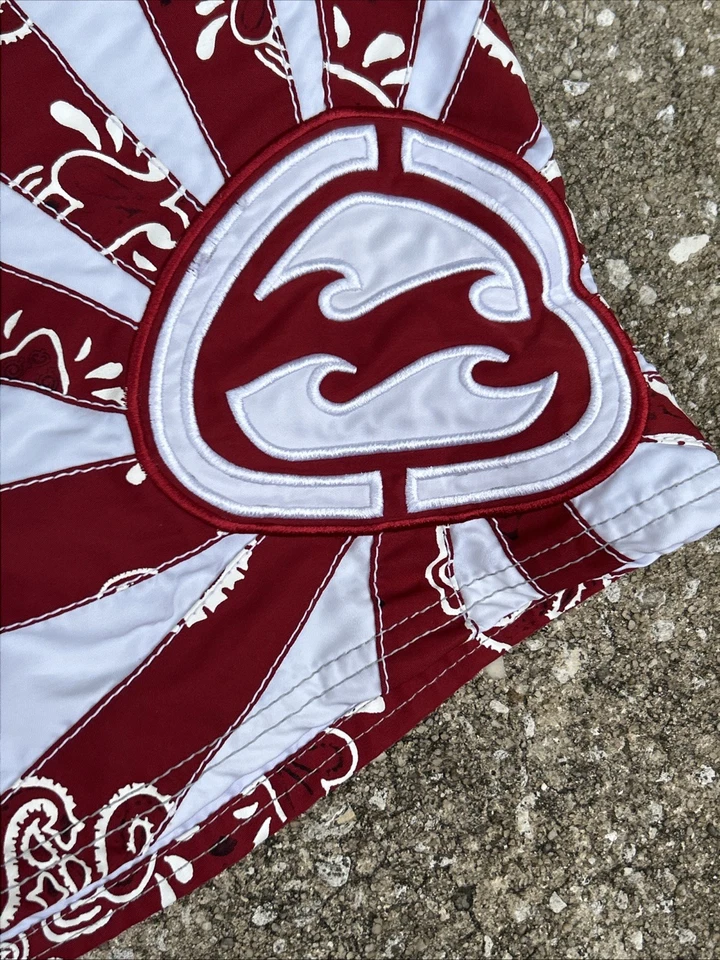 Billabong Andy Irons Rising Sun Hombres Board Shorts 34 Rosa Rojo Surf Paisley Foto 2 de 4