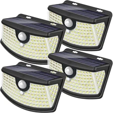New Solar Motion Sensor Lights 120 Leds with Lights Reflector,270° Wide Angle, I