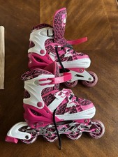 Kuxuan Skates Adjustable Inline Skates for Kids With Light Up Wheels Sz US 3Y-6Y