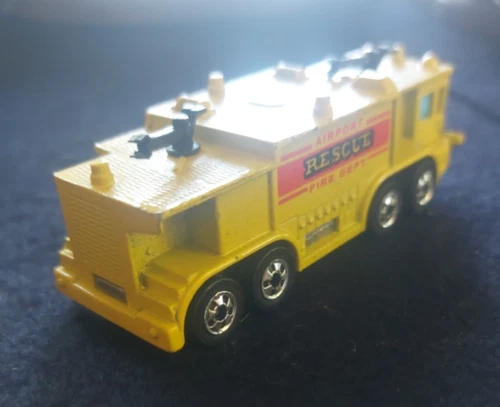 Vintage Hot Wheels Airport Rescue Fire Truck Yellow 1979 Casting