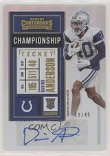 2020 Panini Contenders Championship Ticket /49 Darius Anderson Rookie Auto RC