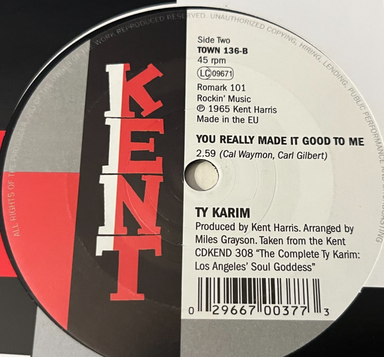 photo of Ty Karim - You Really Made It Good To Me - N M - Uk