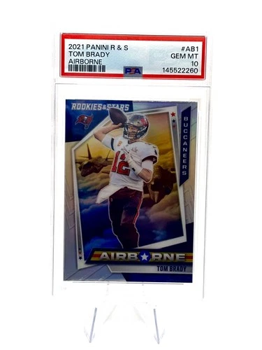 Tom Brady Card 2021 Panini R S Airborne Silver #AB1 PSA 10