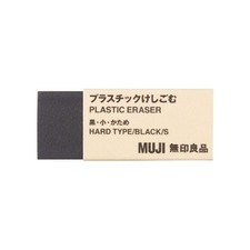 MUJI Hard Type Black Eraser Small Size 1pc