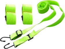 Elastic straps to secure car covers in wind.