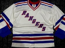 1996-97 Starter New York Rangers (COI) Jersey Blank w/Promo Surge Patch Sz M/52R