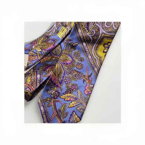 Robert Talbott Carmel Seven Fold Silk Tie Hand Sewn Italy Numbered 3/40 Paisley - Picture 6 of 15