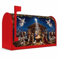 Large Nativity Magnetic Mailbox Cover Christmas Decor 1pc 25.5" L x 21" W Large