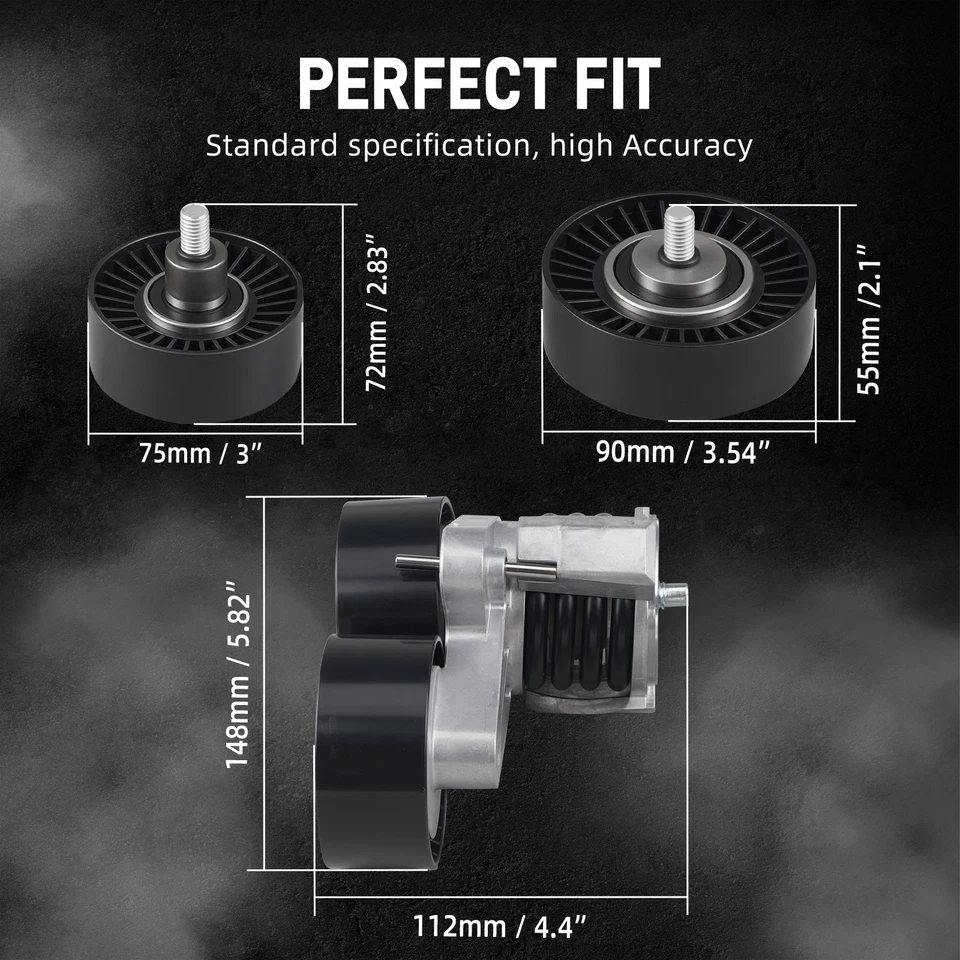 Kit de tensor de correa con polea y correa de transmisión para BMW X1 E84 Xdrive35i 2013-2015 Foto 4 de 4