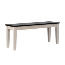 Boraam Shaker Dining Bench - European Black Ash/Antique White