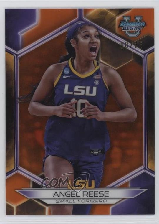 2023-24 Bowman U Best Orange Refractor 8/25 Angel Reese #44 5i3