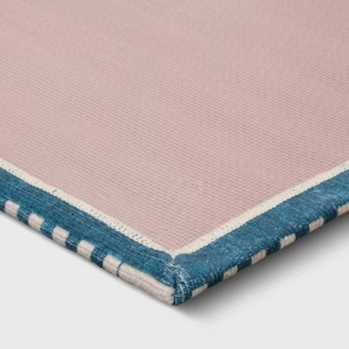 Alfombra 1'8"x2'10" azul floral - umbral Foto 4 de 4