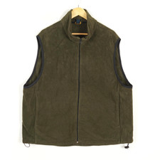 Gilet gilet uomo WOOLRICH taglia XXL poliestere verde militare kaki pile scal...