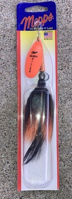 BNIP Mepps Musky Killer Spinner Bait Hot Orange & Blk & Orange 3/4oz - BM HO-BO