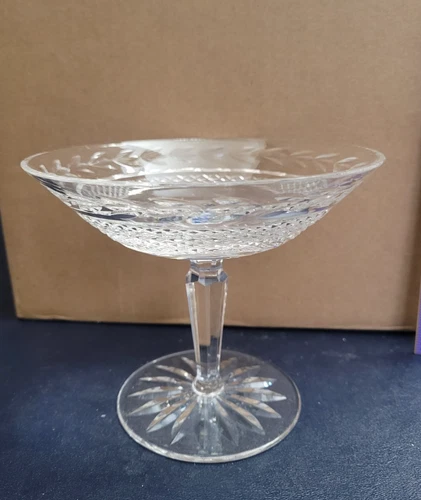 Waterford Crystal 5" Tall Glandore Pedestal Compote Bowl Candy Dish