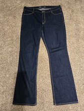 Old Navy Jeans Womens 14 Blue Mid Rise Wow Boot Cut Denim Stretch Dark Wash