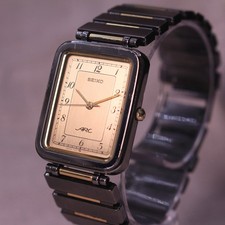 Vintage Seiko ARC Ultra-Slim Tank Mens Watch - 7321-5850 - 1985