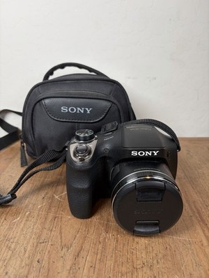 Sony Cyber-Shot DSC-H300 20.1MP Digital Camera Black w/35x Zoom + Bag