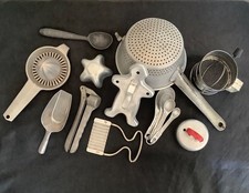 Vintage Mid Century Aluminum Kitchen Utensils Lot Of 11 USA, Italy, Germany