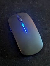 Wireless Mouse Black Backlit w/ Black Mouse Pad