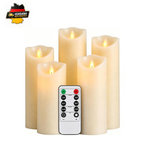 LED Kerzen Schwingflamme Fernbedienung 5Er Set Wiederverwendbar