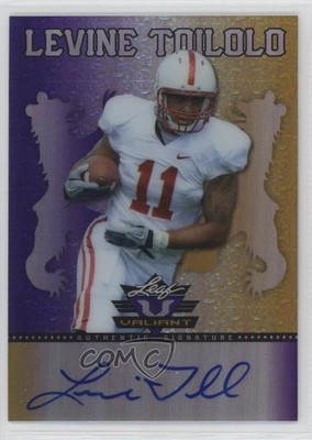 2013 Leaf Valiant Purple 3/25 Levine Toilolo #BA-LT2 Rookie Auto RC 7sd