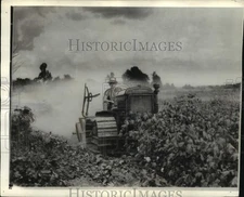 1956 Press Photo Alton Potts Plows an Acre of Catton in Georgia - mjx26677