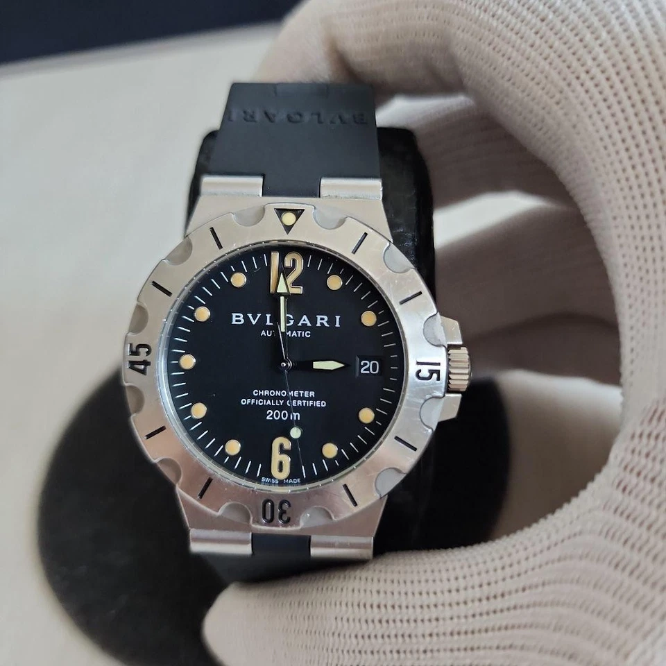 Bvlgari Diagono Scuba Watch Rubber Strap Dive Watch Mens Sport Watch Model - Image 2 of 4