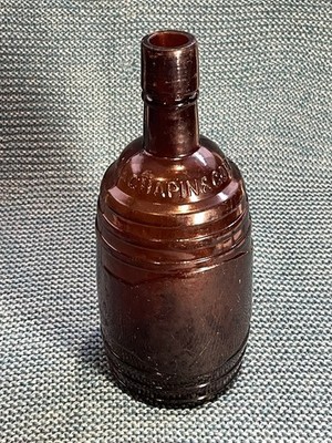 Chapin & Gore Amber Barrel Shaped Bourbon Whiskey Bottle