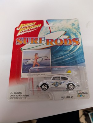Johnny Lightning Surf Rods 1966  Volkswagen Beetle Newport Rebels W/ Protector