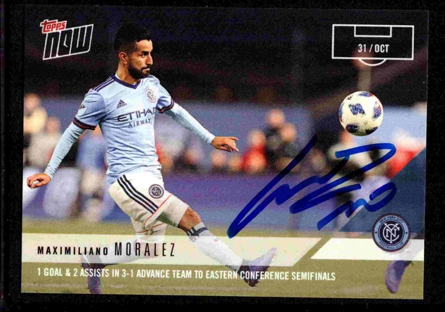 2018 Topps Now MLS #104 Maximiliano Moralez NYC FC Print Run 81 handsigniert