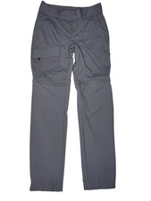 Columbia Pants Womens 4 Gray Convertible Cargo Hiking Outdoor Travel Zip Off