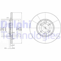 2X Delphi Bremsscheibe Bremsscheiben Satz Bremsen Hinten BG2084