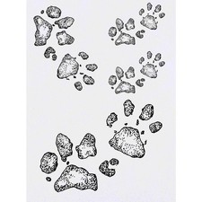 4 x 'Muddy Paw Prints' Temporary Tattoos / Transfers TO00005365 