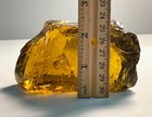Amber Translucent Art Glass Cullet Slag Glass 1 lb 4.5 oz  6" X  3" X  3" — photo 4