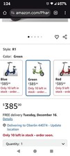 R1 Green Seated Electric Scooter Folding Design with Basket and Comfortable Seat
